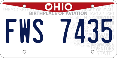 OH license plate FWS7435