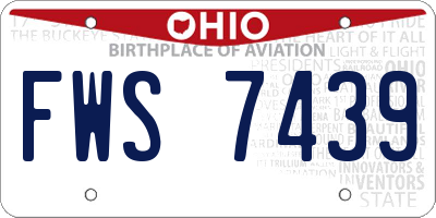 OH license plate FWS7439