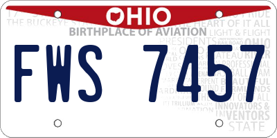 OH license plate FWS7457