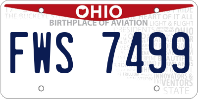 OH license plate FWS7499