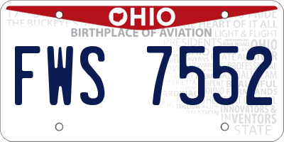OH license plate FWS7552