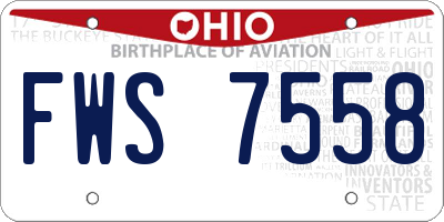OH license plate FWS7558
