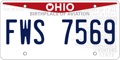 OH license plate FWS7569