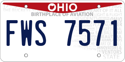 OH license plate FWS7571