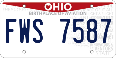 OH license plate FWS7587