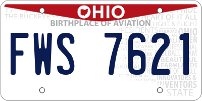OH license plate FWS7621