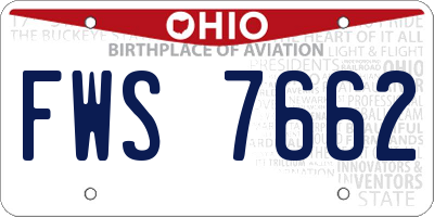 OH license plate FWS7662