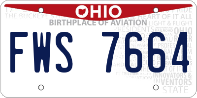 OH license plate FWS7664