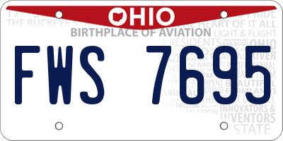 OH license plate FWS7695