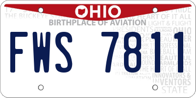 OH license plate FWS7811