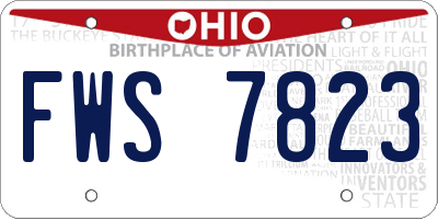 OH license plate FWS7823