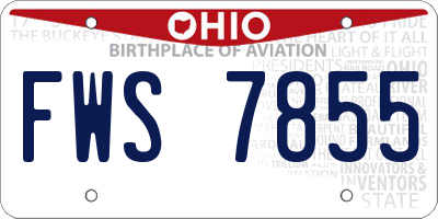 OH license plate FWS7855