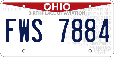 OH license plate FWS7884