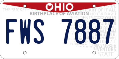 OH license plate FWS7887