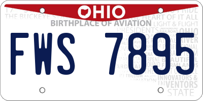 OH license plate FWS7895