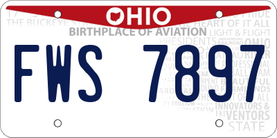 OH license plate FWS7897