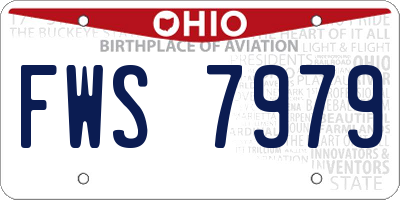 OH license plate FWS7979