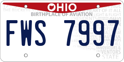 OH license plate FWS7997