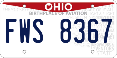 OH license plate FWS8367