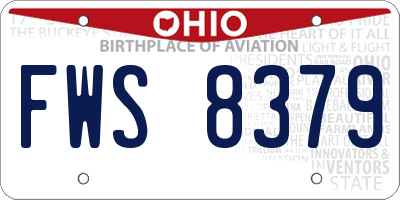 OH license plate FWS8379