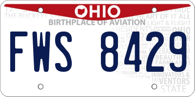 OH license plate FWS8429