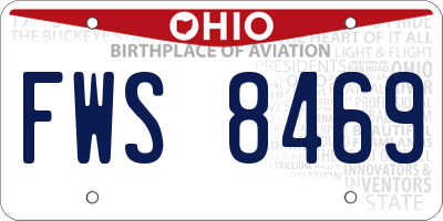 OH license plate FWS8469