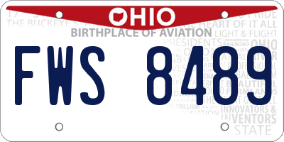 OH license plate FWS8489