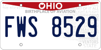 OH license plate FWS8529