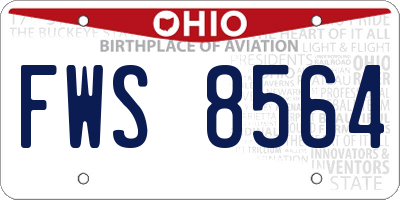 OH license plate FWS8564