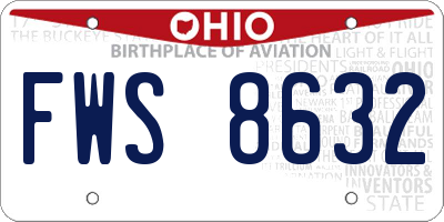 OH license plate FWS8632