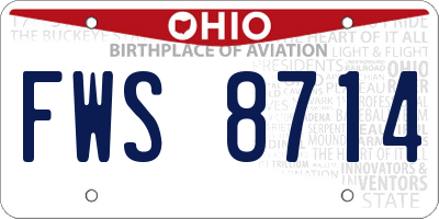 OH license plate FWS8714