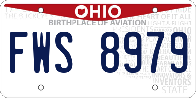 OH license plate FWS8979