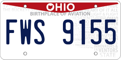 OH license plate FWS9155