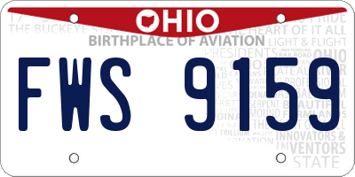 OH license plate FWS9159