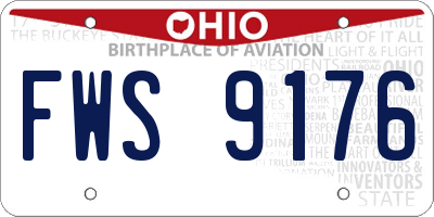 OH license plate FWS9176