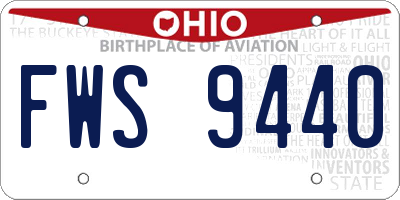 OH license plate FWS9440