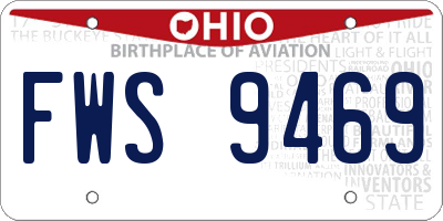 OH license plate FWS9469