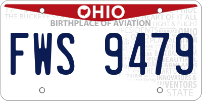 OH license plate FWS9479