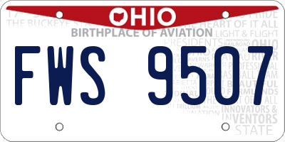 OH license plate FWS9507