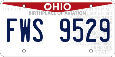 OH license plate FWS9529