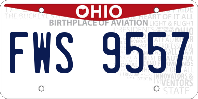 OH license plate FWS9557