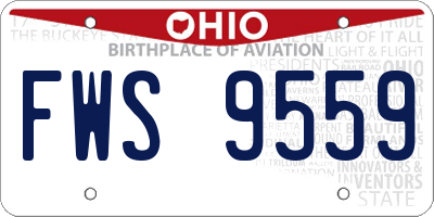 OH license plate FWS9559