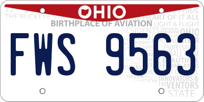 OH license plate FWS9563