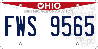 OH license plate FWS9565