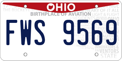 OH license plate FWS9569