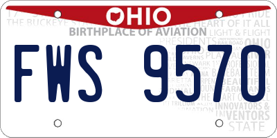 OH license plate FWS9570