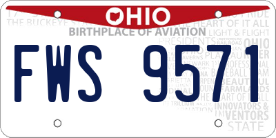 OH license plate FWS9571