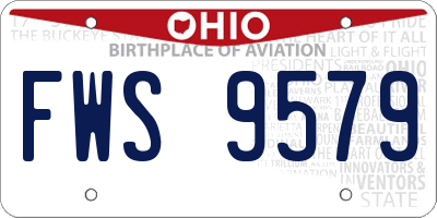 OH license plate FWS9579