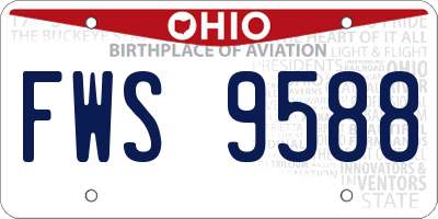 OH license plate FWS9588