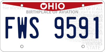 OH license plate FWS9591